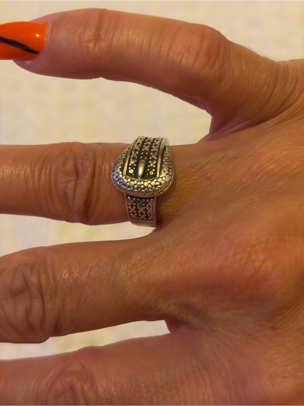 Vintage Sterling Silver Buckle ring. - Picture 5 of 5